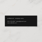 eenvoudige, minimalistische grijze textuur mini visitekaartje (Achterkant)