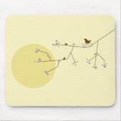 Eenvoudige minimalistische grillige nestvogels & f muismat (Voorkant)