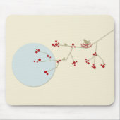 Eenvoudige minimalistische grillige nestvogels & f muismat (Voorkant)