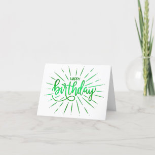 Eenvoudige minimalistische groene vlekkerige geluk kaart