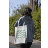 Eenvoudige minimalistische groene vlinder Canvas t Tote Bag