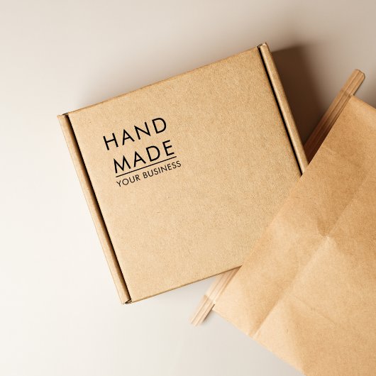 Eenvoudige Minimalistische Handgemaakte Aangepaste Rubberstempel