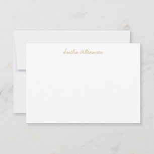 Eenvoudige Minimalistische Handgeschreven Marigold Bedankkaart