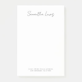 Eenvoudige Minimalistische Handgeschreven Script N Post-it® Notes
