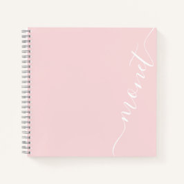 Eenvoudige minimalistische handgeschreven scriptna notitieboek