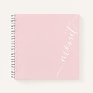 Eenvoudige minimalistische handgeschreven scriptna notitieboek