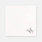 Eenvoudige minimalistische handgetekende cocktailb servet (Voorkant)