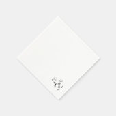 Eenvoudige minimalistische handgetekende cocktailb servet (Hoek)
