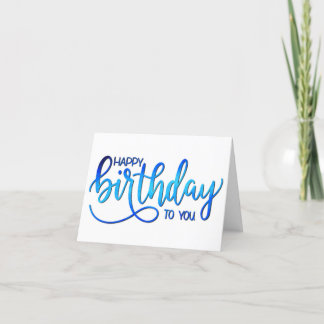 Eenvoudige minimalistische handlettering Blauwe ve Kaart
