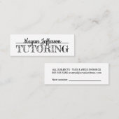 Eenvoudige minimalistische handtas voor zwart-wit  mini visitekaartje (Voorkant / Achterkant)