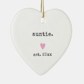 Eenvoudige minimalistische hart aangepaste jaar ni keramisch ornament (Rechts)