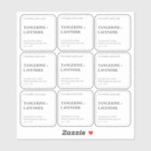 Eenvoudige Minimalistische Heldere Kaars Vierkant Sticker (Vel)