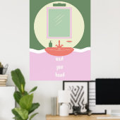 Eenvoudige minimalistische herinnering voor handwa poster (Thuiskantoor)