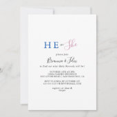 Eenvoudige minimalistische hij of zij Gender onthu Kaart (Voorkant)