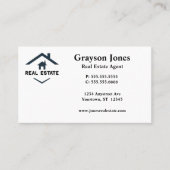 Eenvoudige minimalistische huis Logo makelaar Visitekaartje (Voorkant)