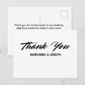 EENVOUDIGE MINIMALISTISCHE Huwelijks Dankkaart Briefkaart (Voorkant / Achterkant)