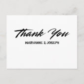EENVOUDIGE MINIMALISTISCHE Huwelijks Dankkaart Briefkaart (Voorkant)
