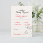 Eenvoudige Minimalistische Huwelijks RSVP Kaart (Staand voorkant)