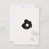 Eenvoudige Minimalistische Huwelijks RSVP Kaart (Achterkant)