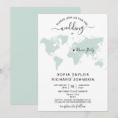 Eenvoudige minimalistische huwelijksbestemming Wer Kaart (Voorkant / Achterkant)