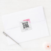 Eenvoudige minimalistische huwelijksbruidsschat vierkante sticker (Envelop)