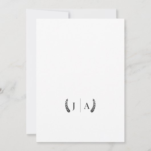 Eenvoudige minimalistische huwelijksfilmposterfoto save the date (Achterkant)