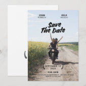 Eenvoudige minimalistische huwelijksfilmposterfoto save the date (Voorkant / Achterkant)