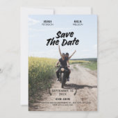 Eenvoudige minimalistische huwelijksfilmposterfoto save the date (Voorkant)