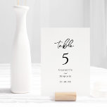 Eenvoudige minimalistische huwelijkstafel nummer K Kaart<br><div class="desc">Deze eenvoudige minimalistische trouwtafel nummerkaart is perfect voor uw elegante moderne bruiloft. Dit ontwerp heeft een zwart eenvoudig script op een neutrale, heldere witte achtergrond die past bij uw klassieke traditionele bruiloft of minimalistische boho-bruiloft in het voorjaar, de zomer, de herfst of de winter. Neem gerust contact met ons op...</div>