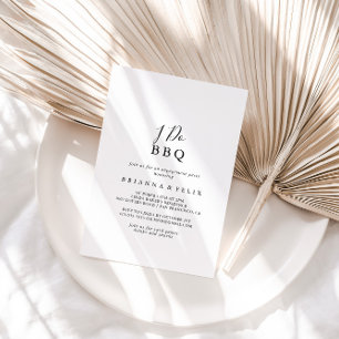 Eenvoudige minimalistische ik doe BBQ Engagement P Kaart