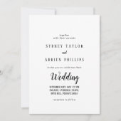 Eenvoudige minimalistische informele bruiloft kaart (Voorkant)