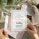 Eenvoudige minimalistische informele Lijst bruilof Kaart<br><div class="desc">Deze eenvoudige minimalistische informeel lijst bruiloft uitnodiging is ideaal voor een elegante bruiloft. Het klassieke ontwerp heeft een basic border lijst en een rustieke zwart-wit typografie met een moderne minimal look. QSD112</div>