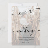 Eenvoudige minimalistische initialen script foto b kaart (Voorkant)