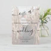 Eenvoudige minimalistische initialen script foto b kaart (Staand voorkant)