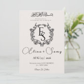 Eenvoudige minimalistische islamitische Initiaal b Kaart (Staand voorkant)