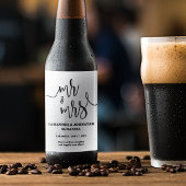 Eenvoudige minimalistische juichen bruiloft bier etiket