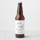 Eenvoudige minimalistische juichen bruiloft bier etiket (Voorkant)