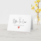 Eenvoudige Minimalistische kaart voor schoonzus, T (Gele Bloem)