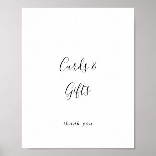 Eenvoudige minimalistische kaarten en cadeautjes poster (Voorkant)