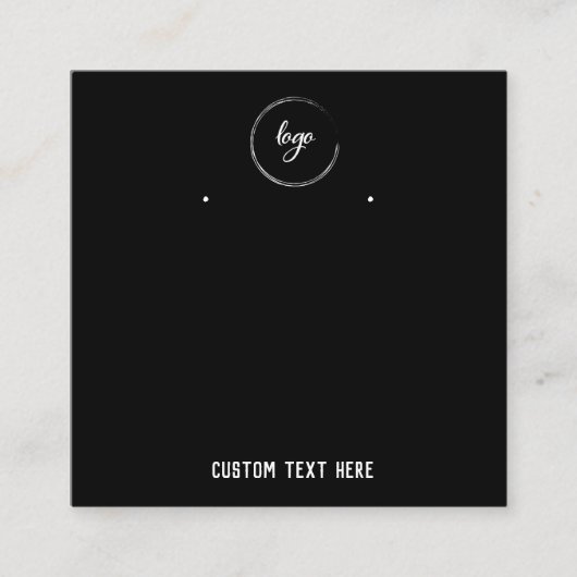 Eenvoudige minimalistische Kaarten voor zwart beel Vierkante Visitekaartje (Voorkant)