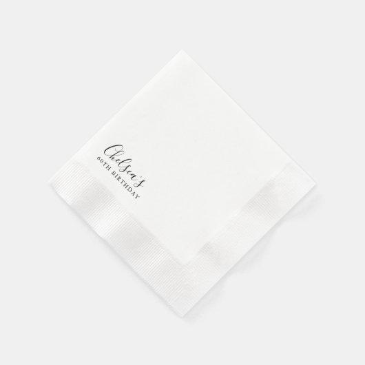 Eenvoudige minimalistische kalligrafie 60ste verja servet (Hoek)
