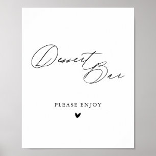 Eenvoudige minimalistische kalligrafie-bruiloft poster