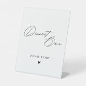 Eenvoudige minimalistische kalligrafie-bruiloft reclamebord met voetstuk (Voorkant)