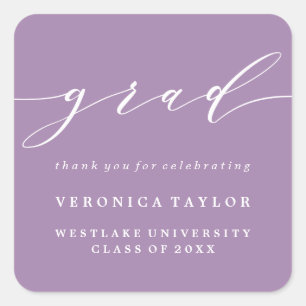 EENVOUDIGE MINIMALISTISCHE KALLIGRAFIE GRADUATIE S VIERKANTE STICKER