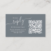 Eenvoudige minimalistische kalligrafie QR-code RSV Informatiekaartje (Voorkant)