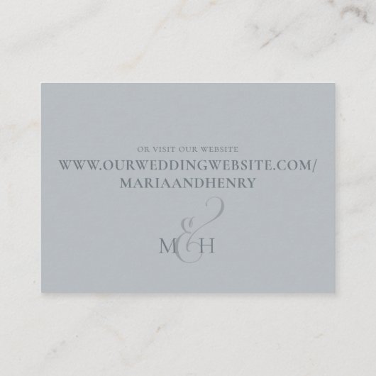 Eenvoudige minimalistische kalligrafie QR-code RSV Informatiekaartje (Achterkant)