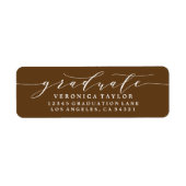 EENVOUDIGE MINIMALISTISCHE KALLIGRAFIE RETOURADRES ETIKET (Voorkant)