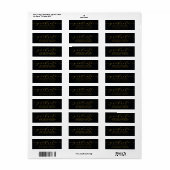 EENVOUDIGE MINIMALISTISCHE KALLIGRAFIE RETOURADRES ETIKET (Full Sheet)