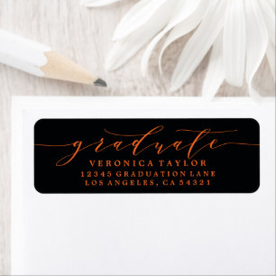 EENVOUDIGE MINIMALISTISCHE KALLIGRAFIE RETOURADRES ETIKET