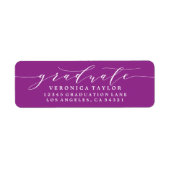 EENVOUDIGE MINIMALISTISCHE KALLIGRAFIE RETOURADRES ETIKET (Voorkant)